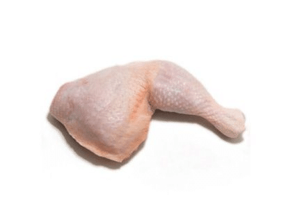 Raw whole chicken leg